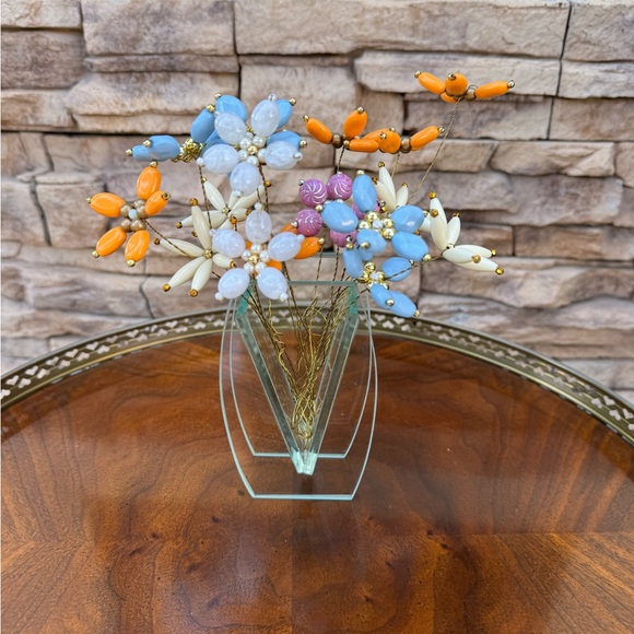 Artificial Handmade beaded flower stems with Vase - Picture 4 of 4